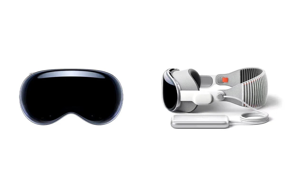 Apple's Vision Pro perspectives on a white background. 
