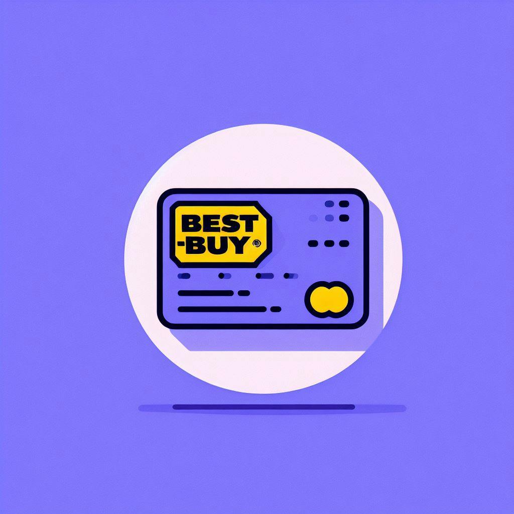 BestBuy card representative on a purple background. BestBuy card representative on a purple background.