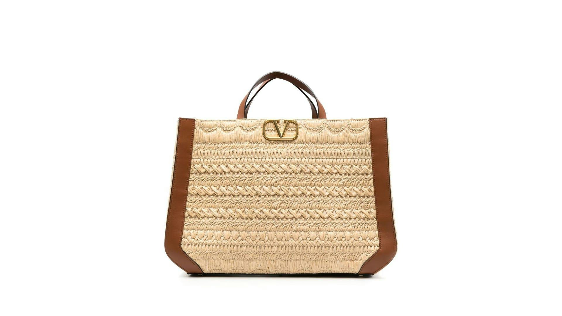 Valentino Tote Bag Raffia Tote Bag 