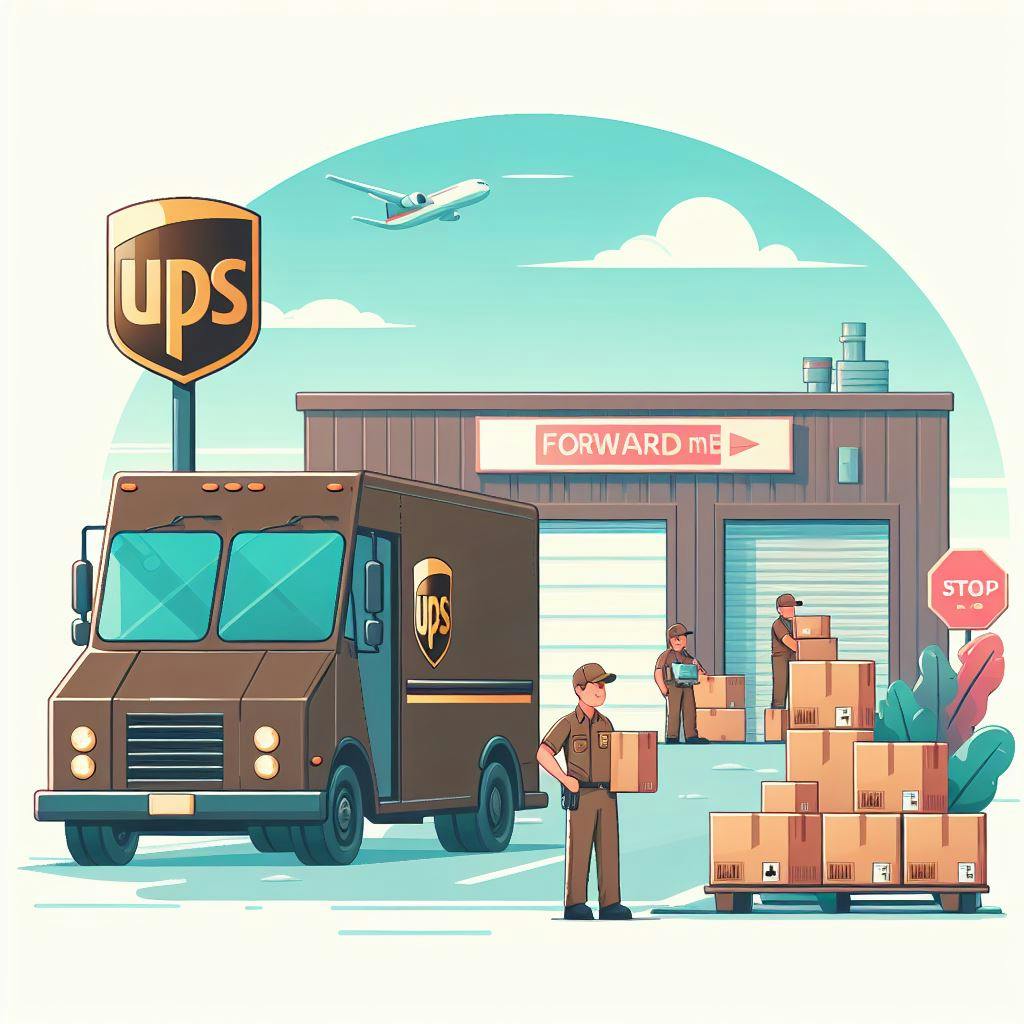 UPS truck making delivery to Forwardme warehouse. UPS truck making delivery to Forwardme warehouse.