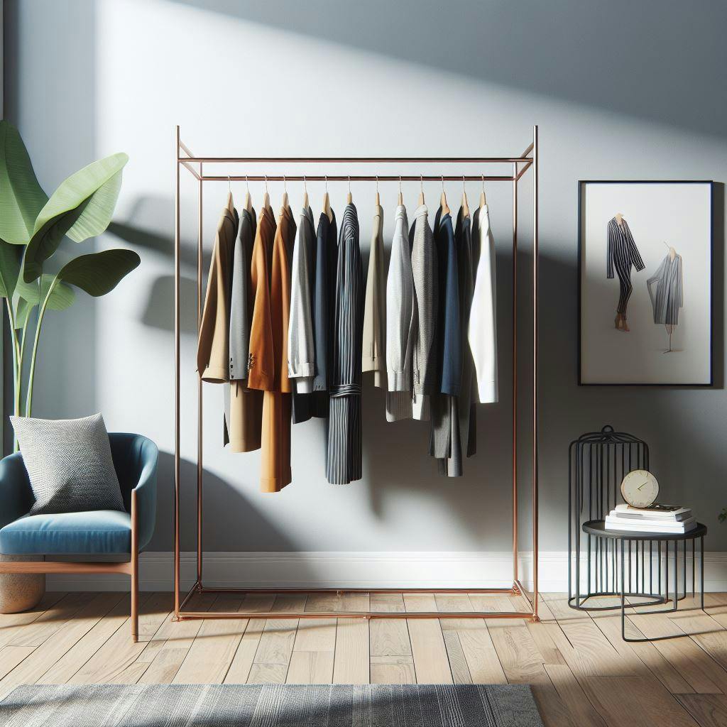 A stylish clothes rack A stylish clothes rack