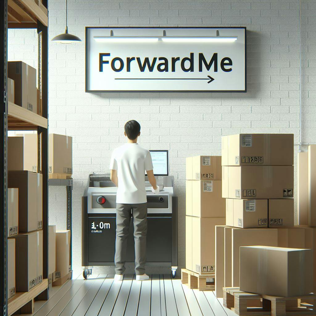 A man working in Forwardme warehouse. 