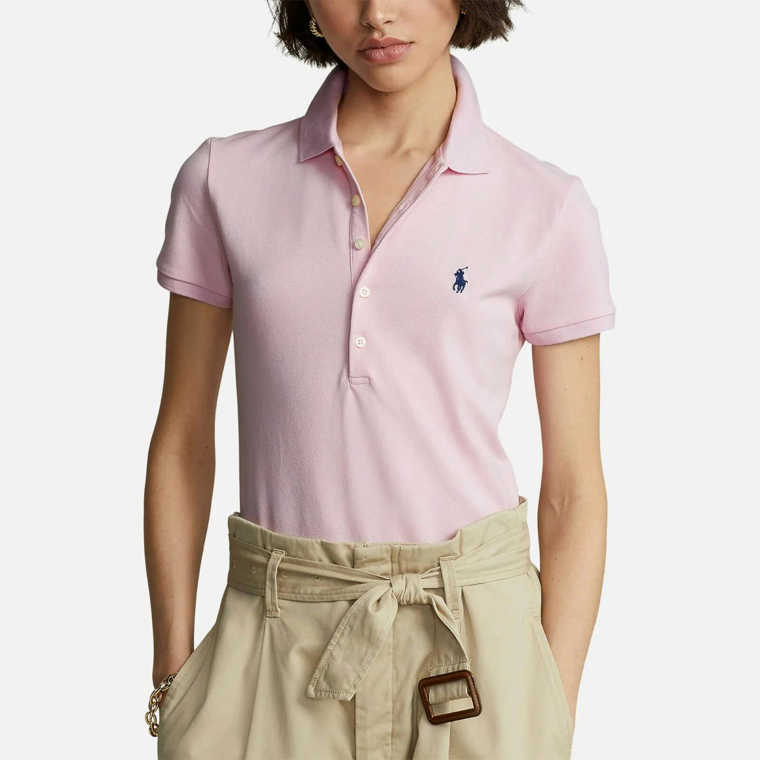Julie Cotton-Blend Piqué Polo Shirt