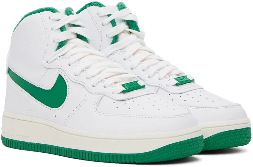 White & Green Air Force 1 Sculpt Sneakers