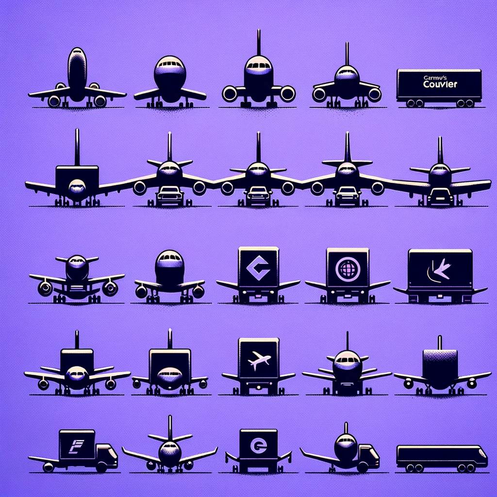 comparing different courier services for air freight.