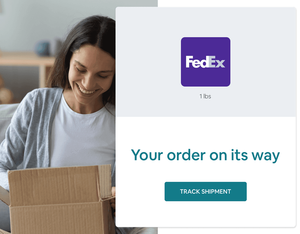 bir Forwardme üyesi FedEx ile paketini kargolamak için sipariş oluşturuyor. 