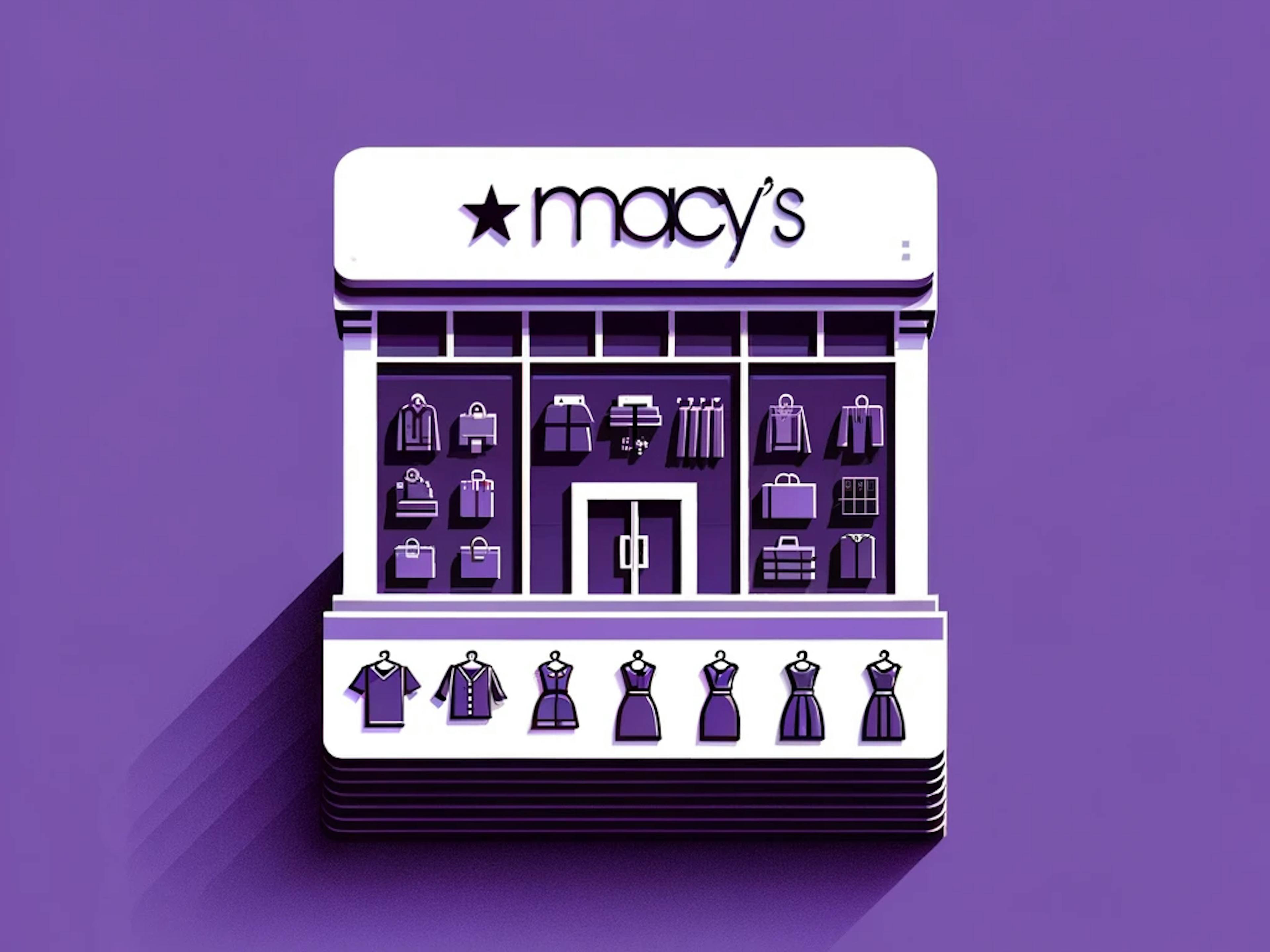shopping online at Macy's.