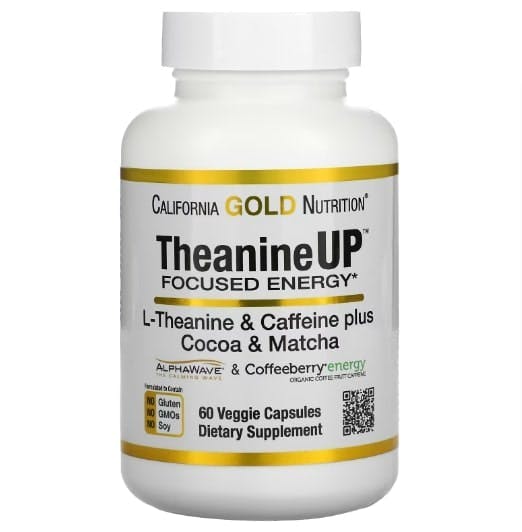California Gold Nutrition TheanineUP Focused Energy