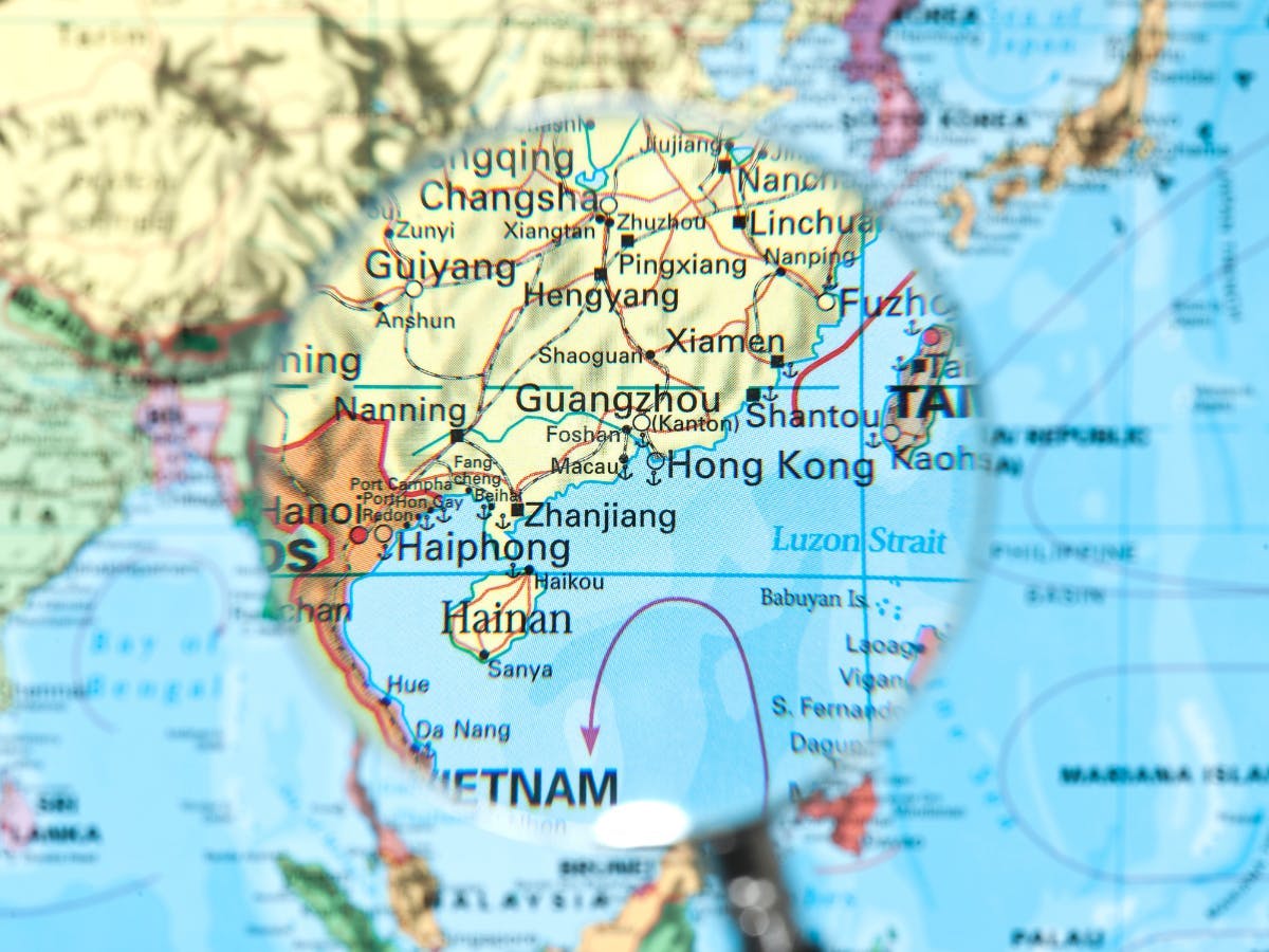 Map focused on Hong Kong. 