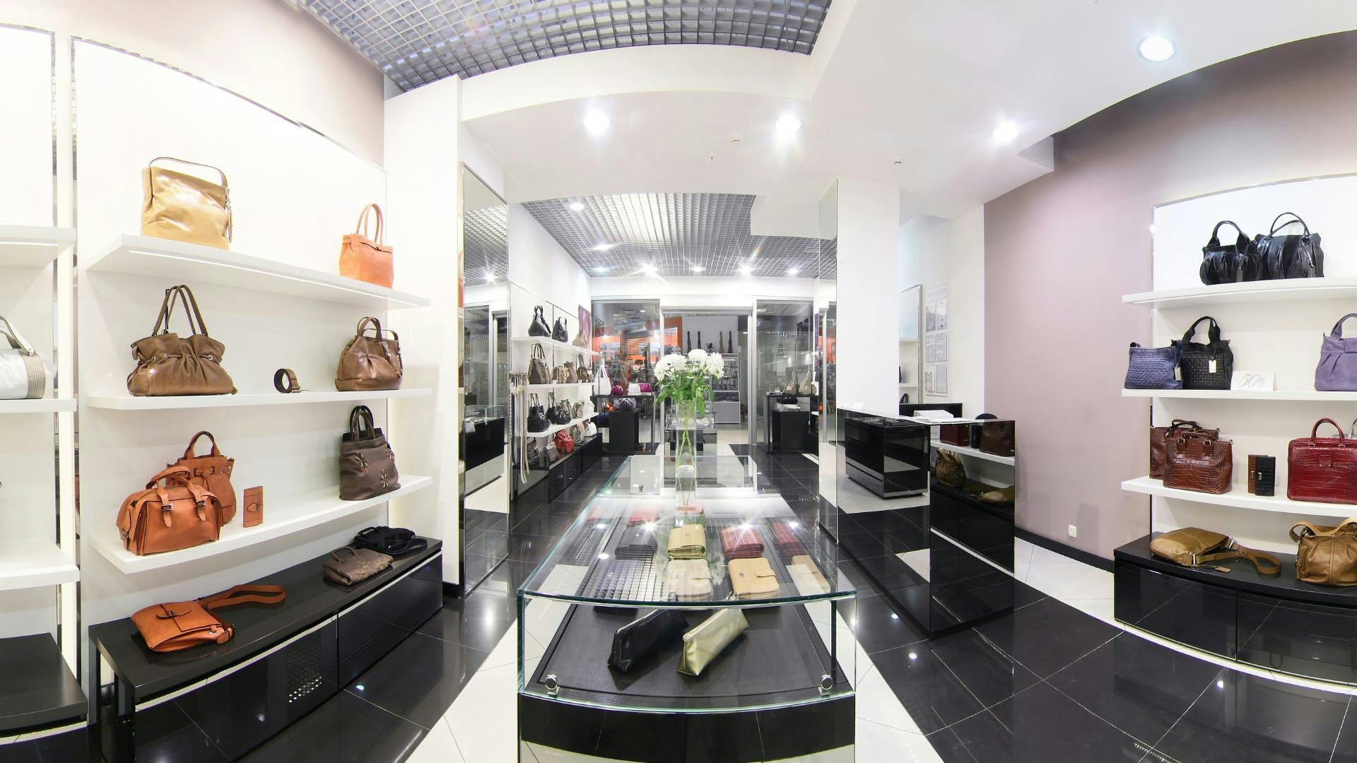 Interior of a luxury women store.