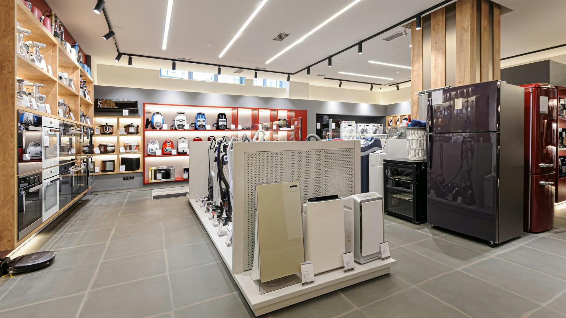 A retailer store for household items. A retailer store for household items.