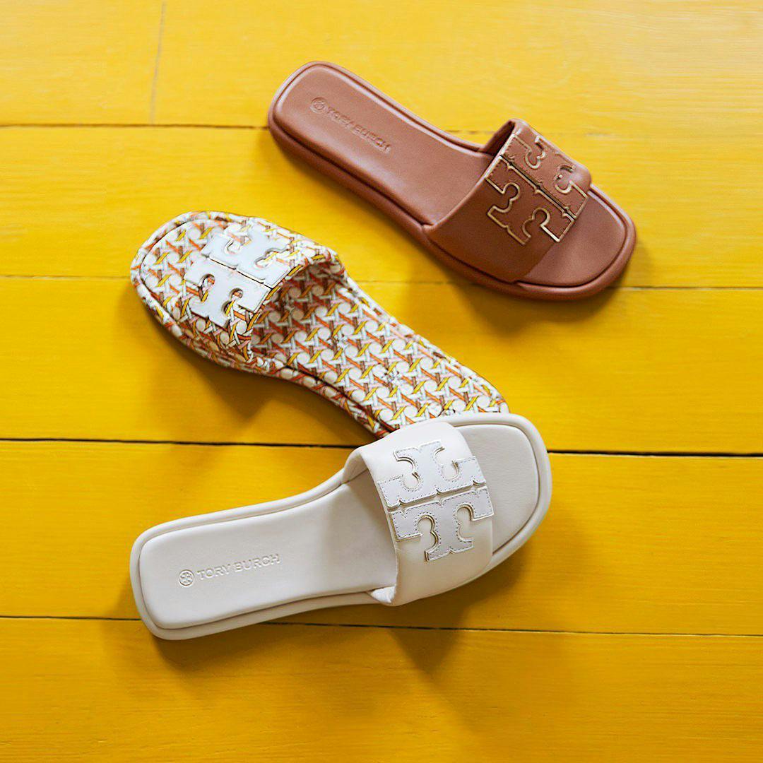 Tory Burch - The Double T Sport Slide Sandals