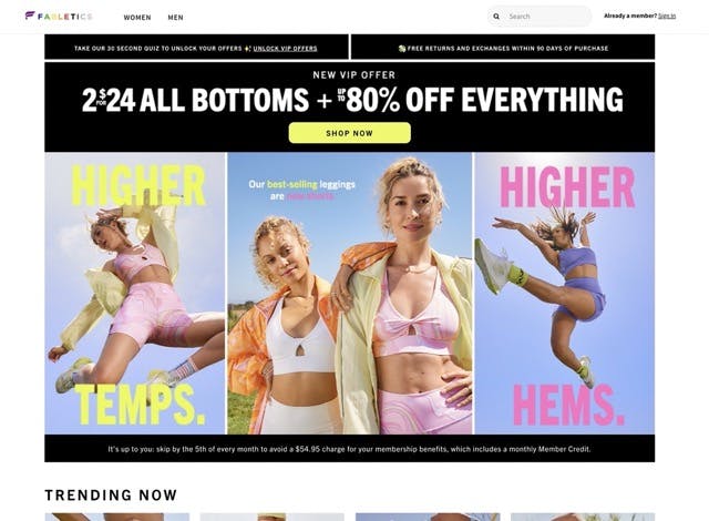 shopping from fabletics