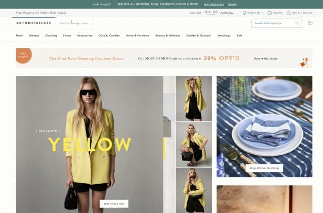 shop from Anthropologie