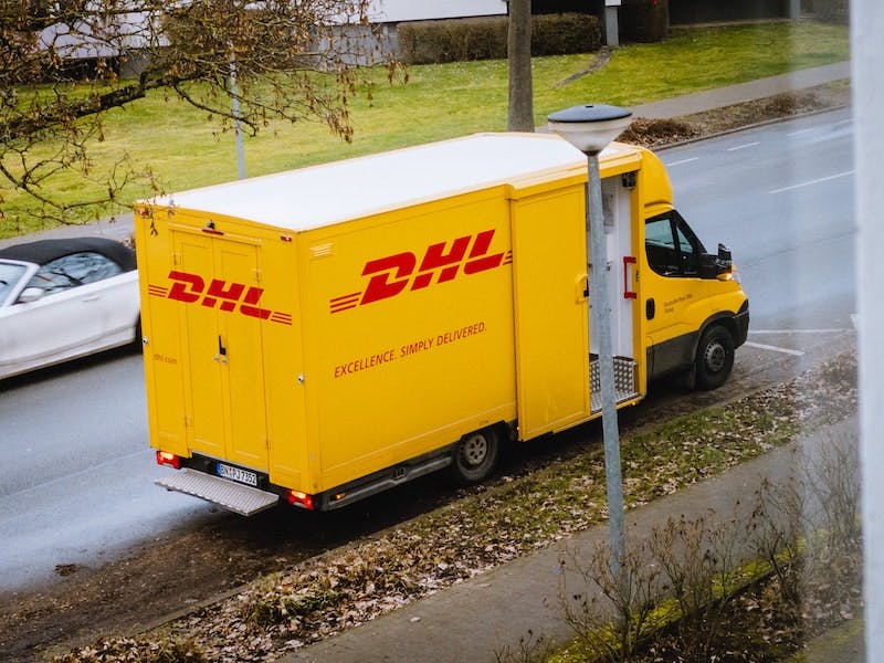 DHL delivery truck