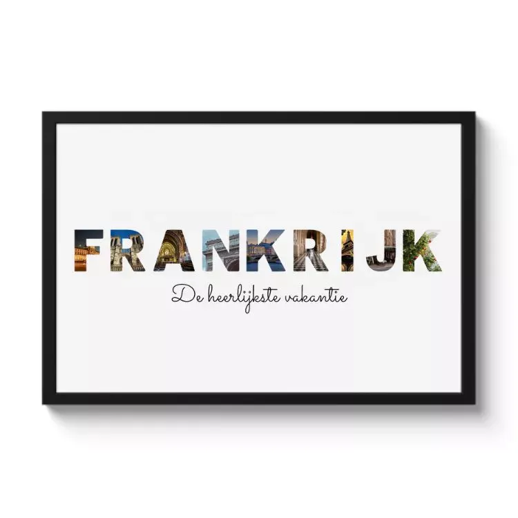 Plaatsnaam letter collage