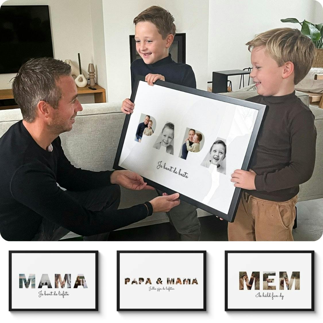 Letter collages papa en mama