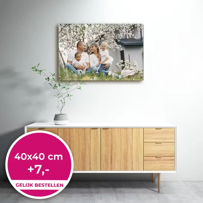 40x40 cm, +7,- Gelijk bestellen.