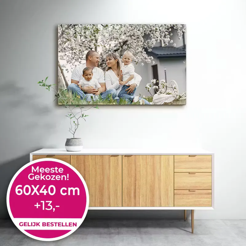 60x40 cm, +13,- Gelijk bestellen.