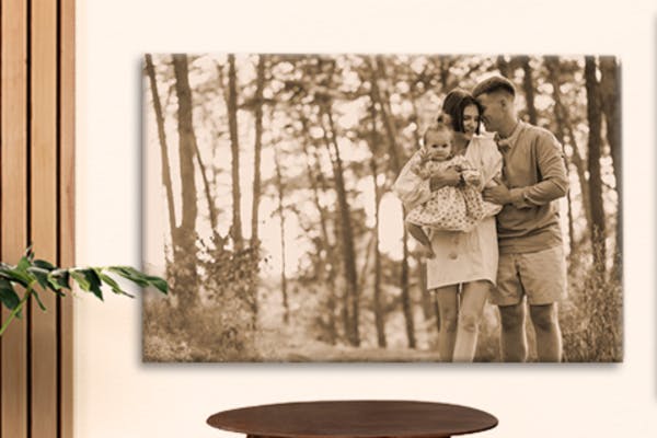 Sepia canvasdoek