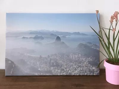 Vakantiefoto op canvas