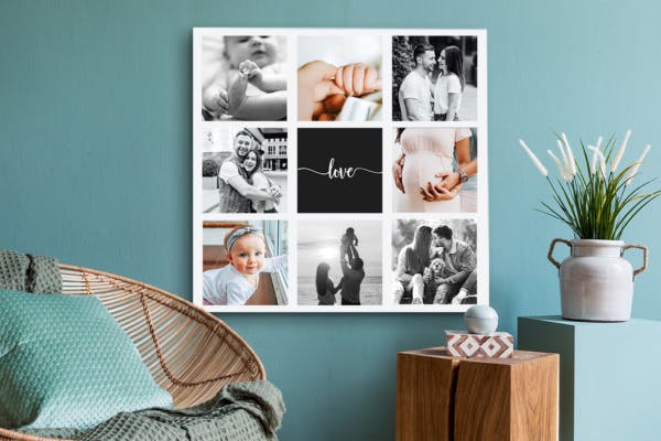 Fotocollage op canvas