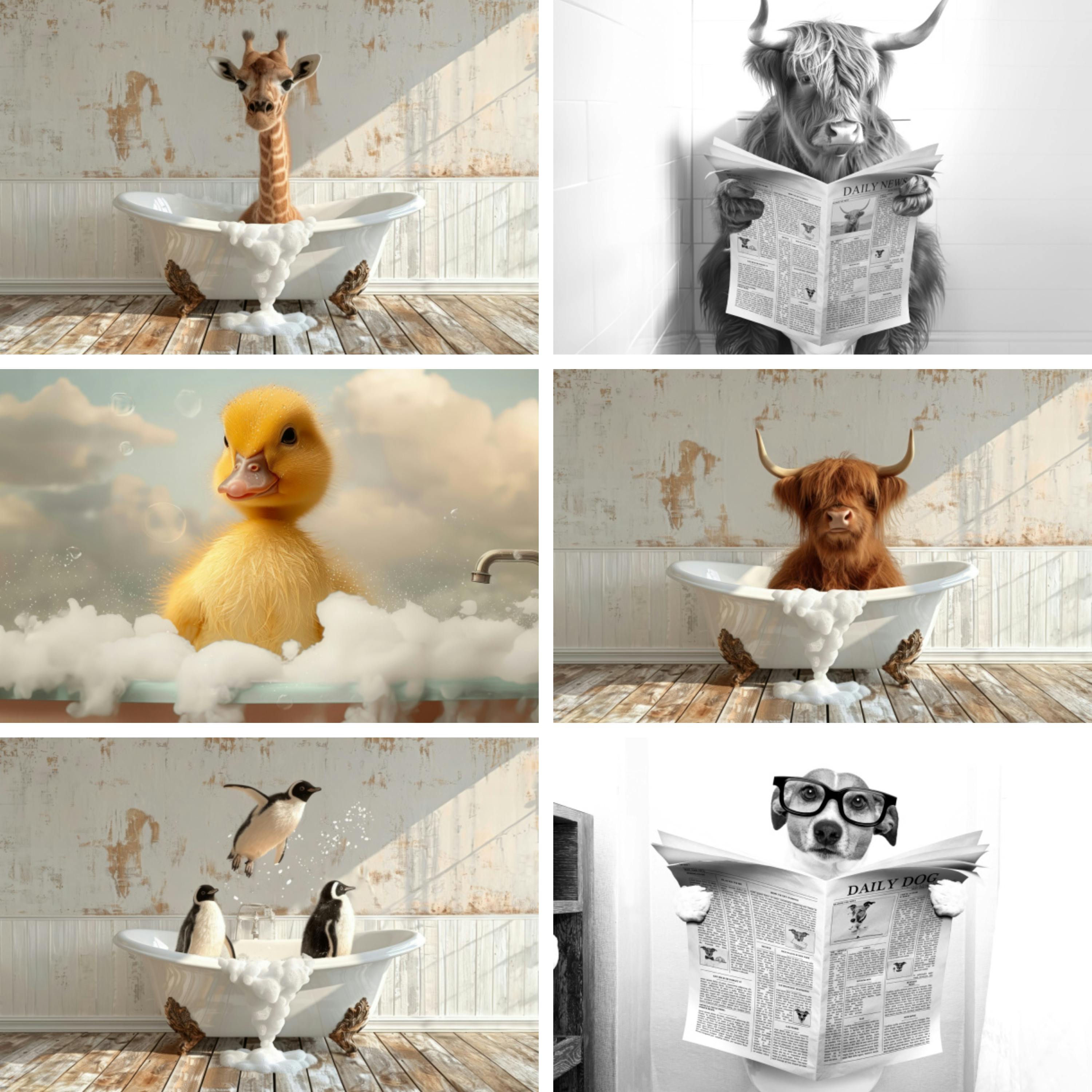 Badkamer dieren