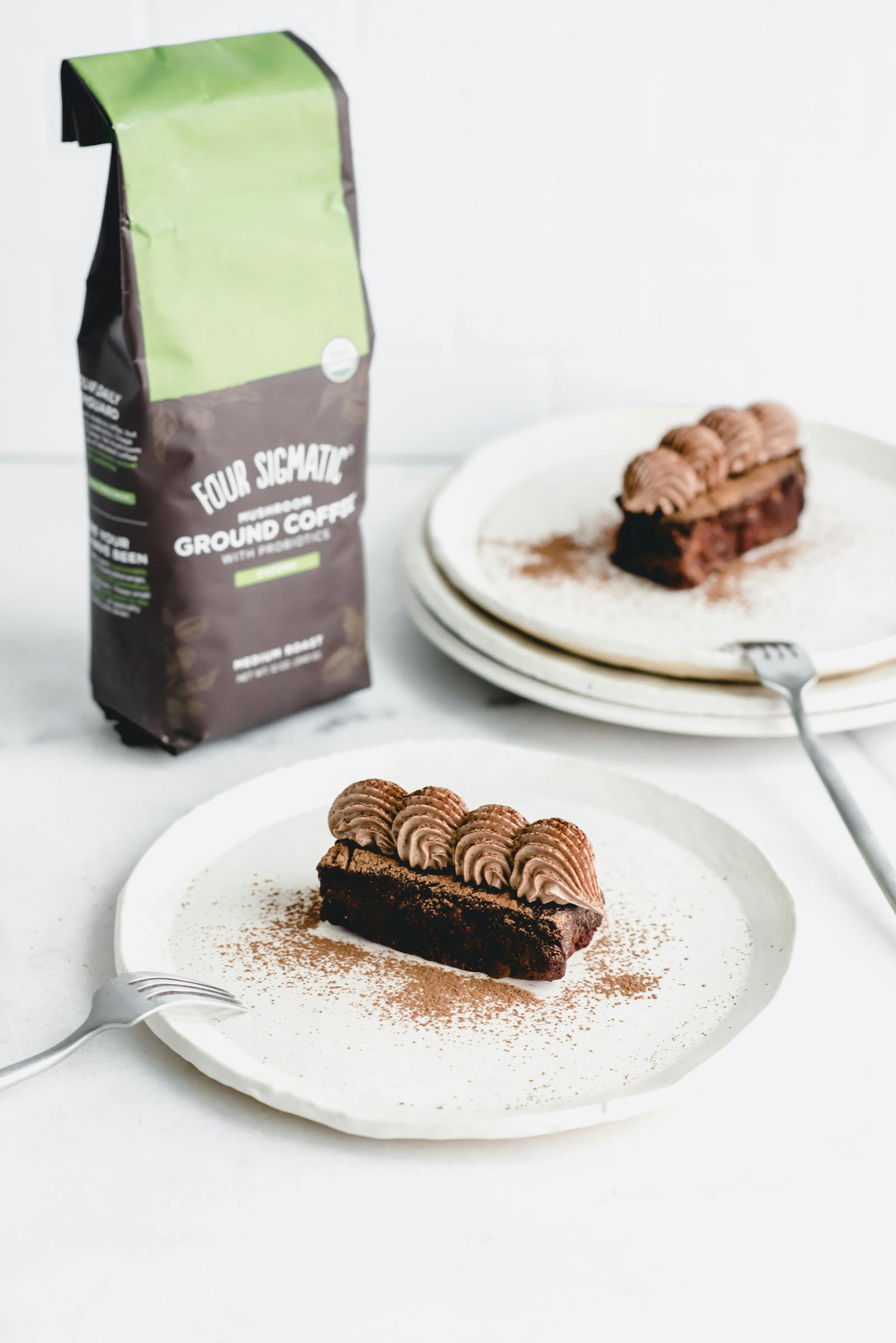 espresso brownies with probiotic coffee