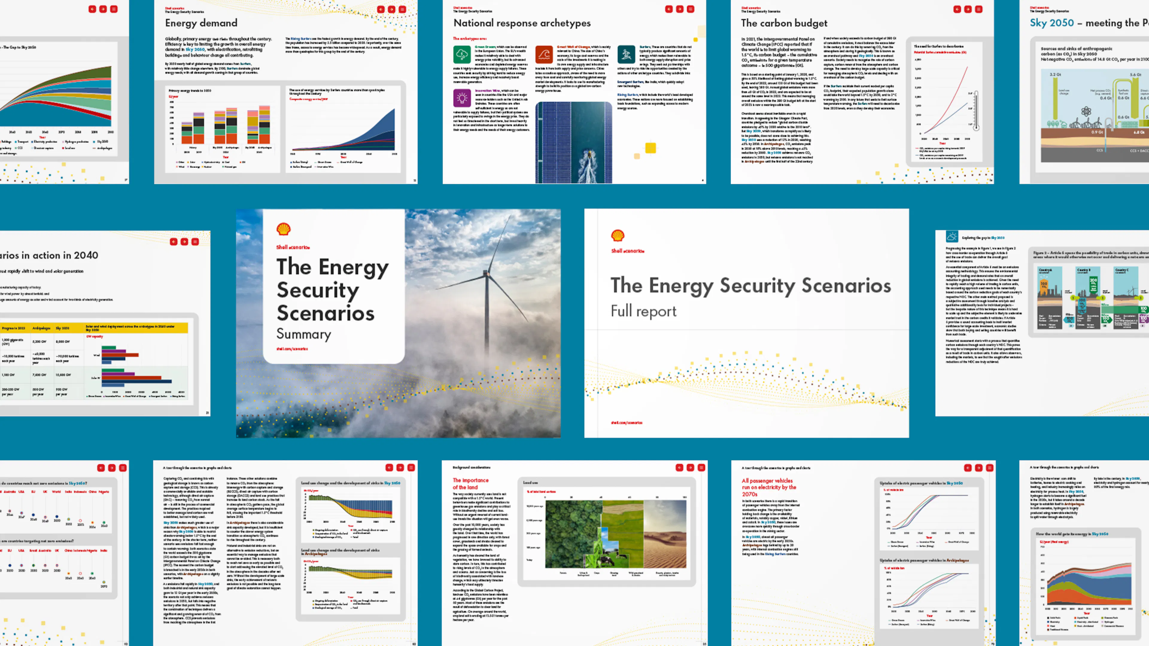 Shell Perth Visualisation Boards Innovative storytelling and data visualisation for Shell Scenarios.