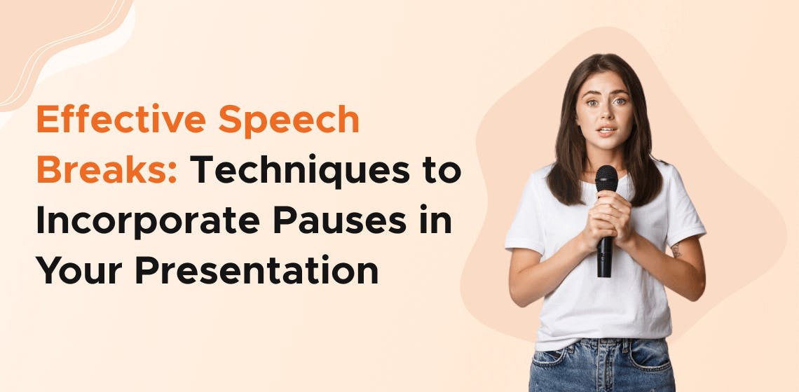 professional speaker using strategic pause during business presentation with attentive audience