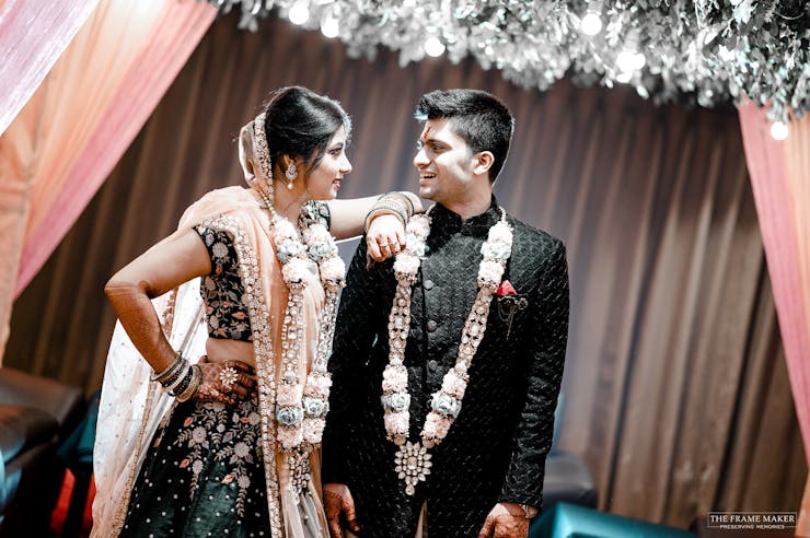 classy varmala design for indian wedding