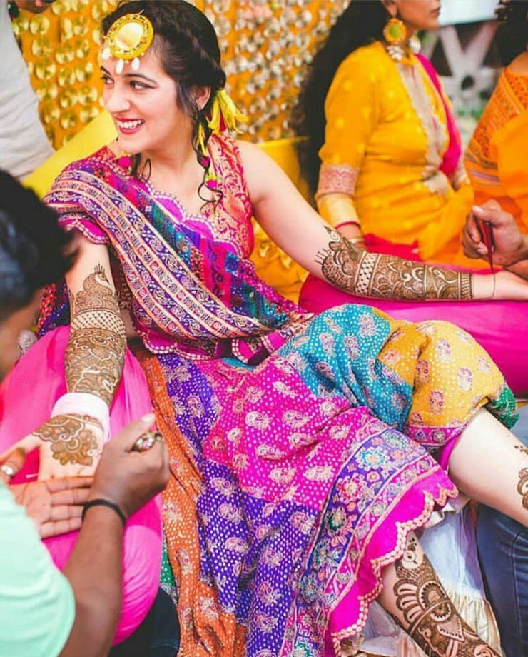 mehndi dress for bride