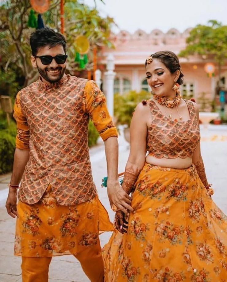 latest haldi outfits for brides