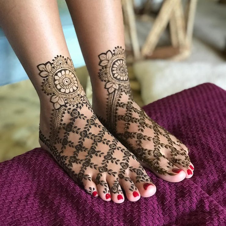 bridal mehndi design simple