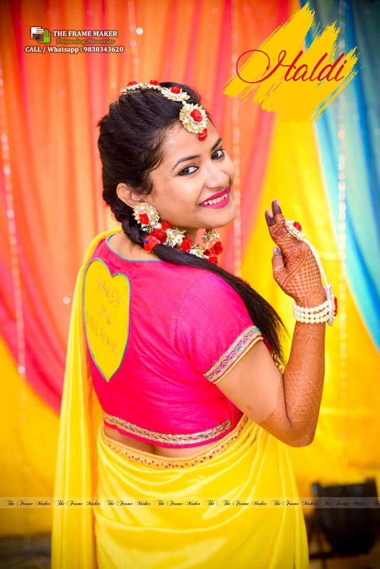silk saree for haldi ceremony