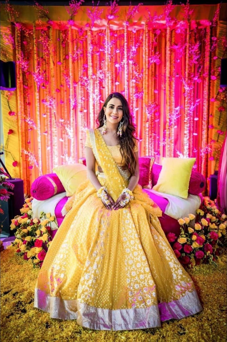 beautiful dress for haldi ceremony