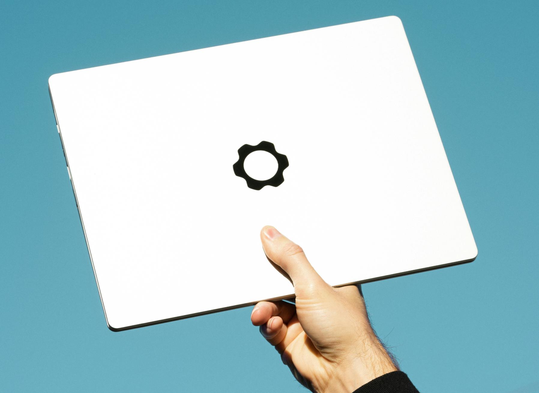 Holding a Framework Laptop