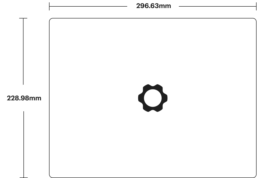 Framework Laptop dimensions are 228.98mm x 296.63mm