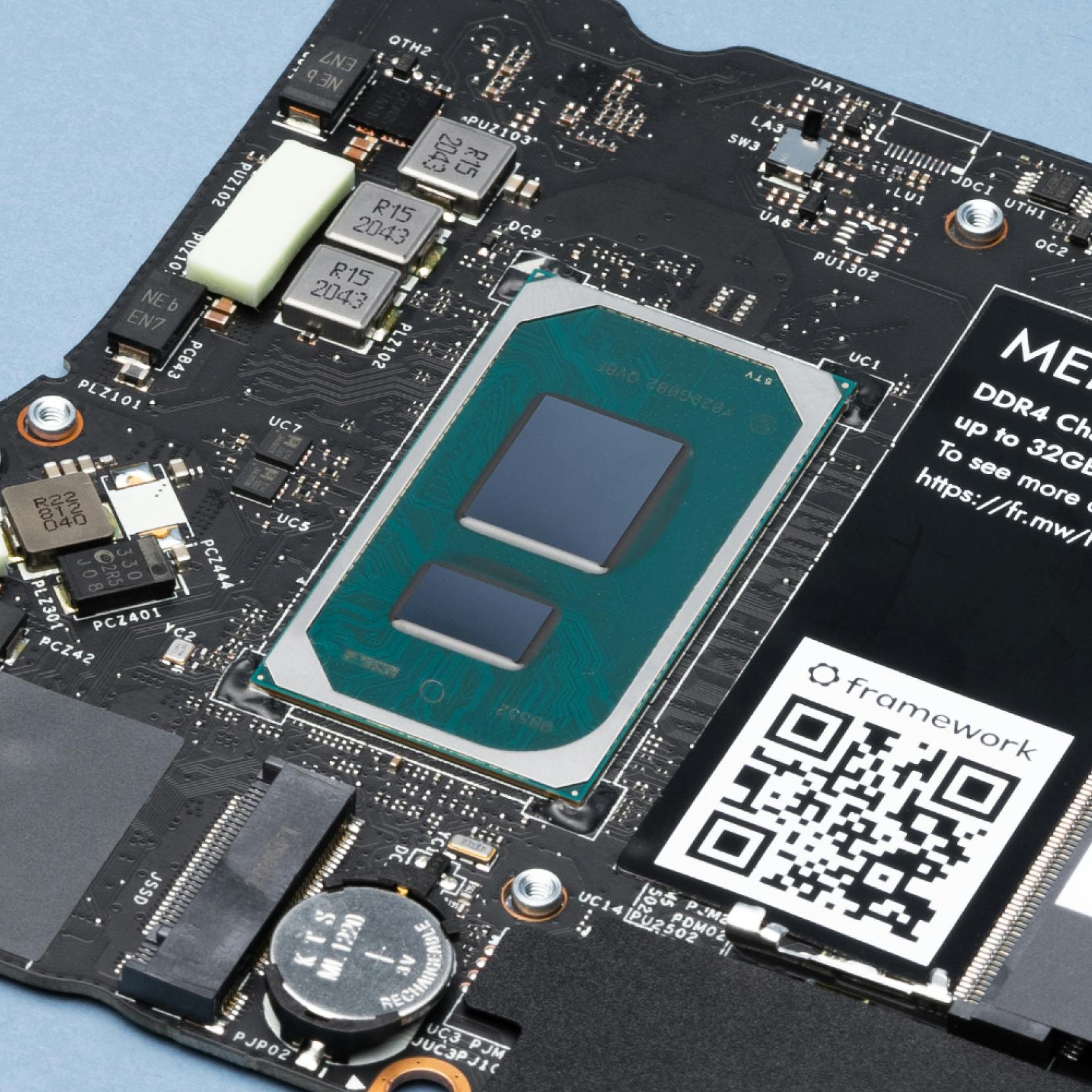 laptop internals with cpu