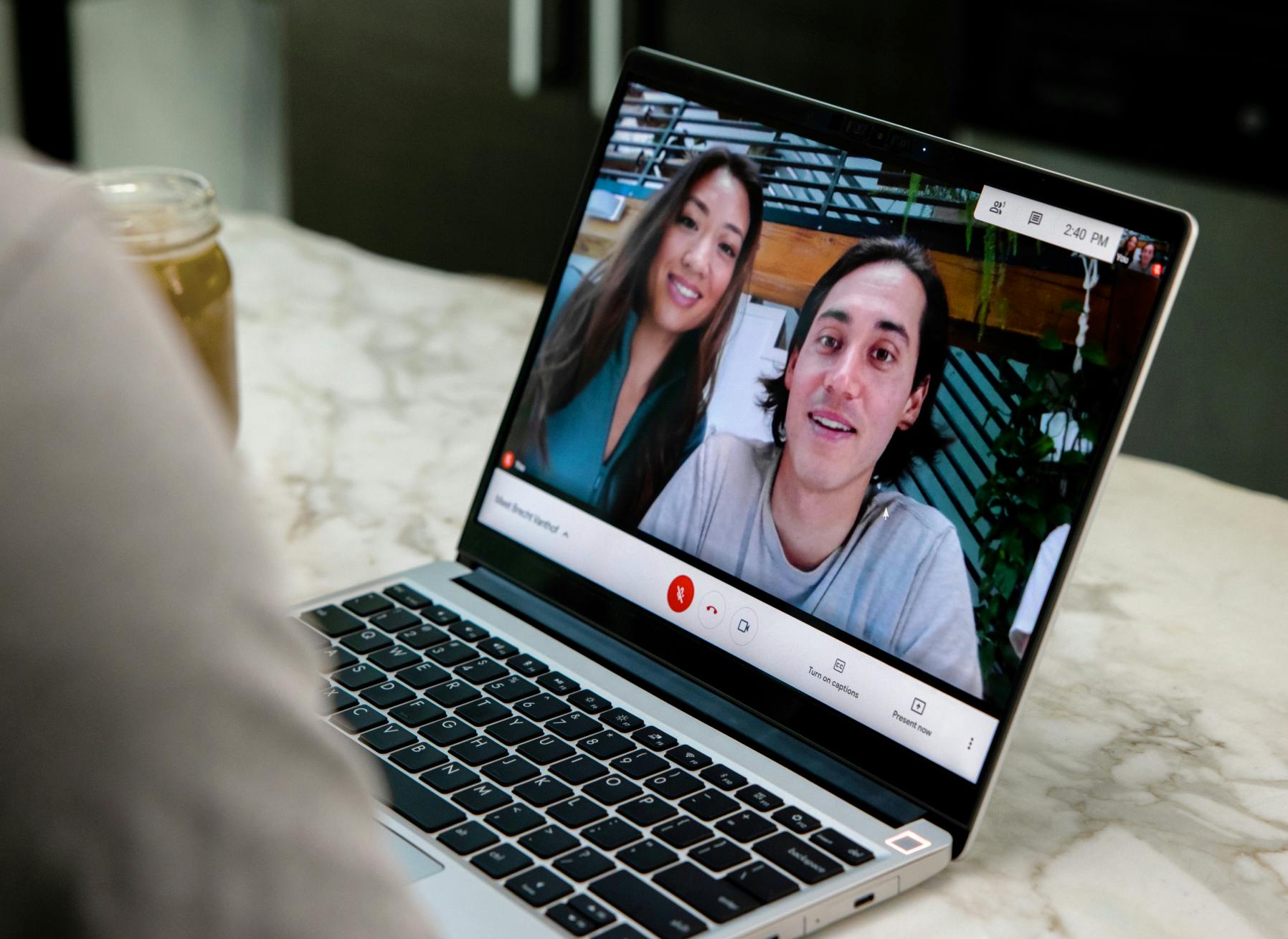 Video call using Framework Laptop 1080p webcam