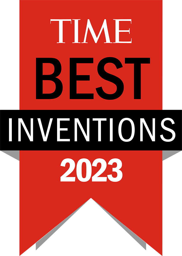 Time Magazine Best Inventions of 2023 testimonial badge