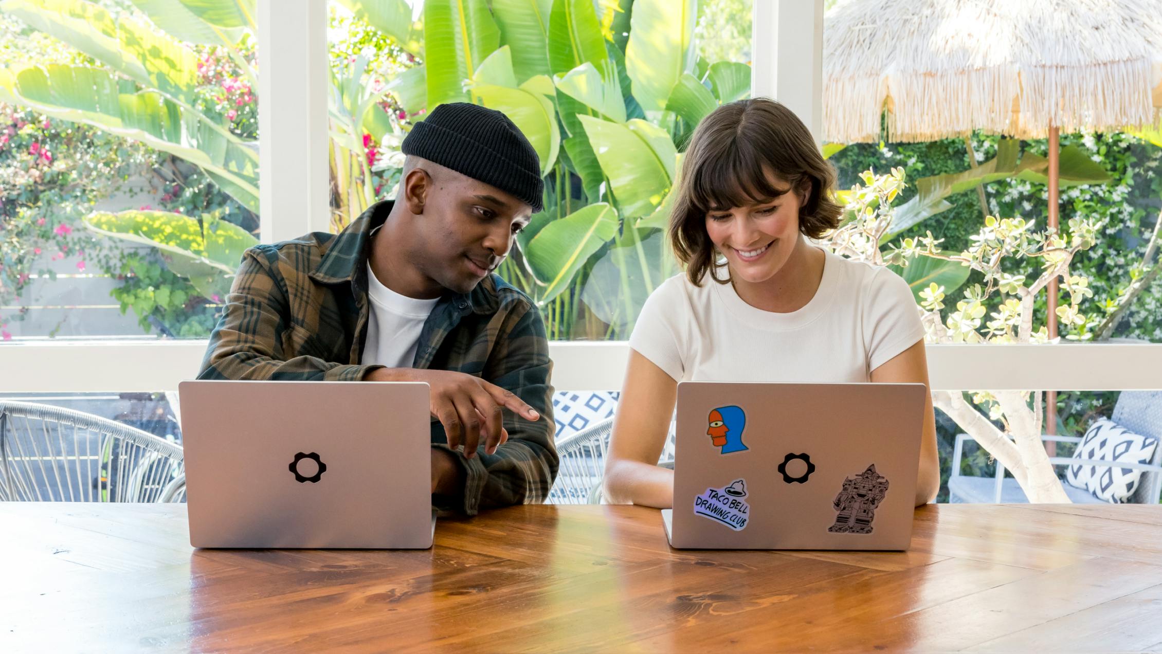 People working together on Framework Laptops