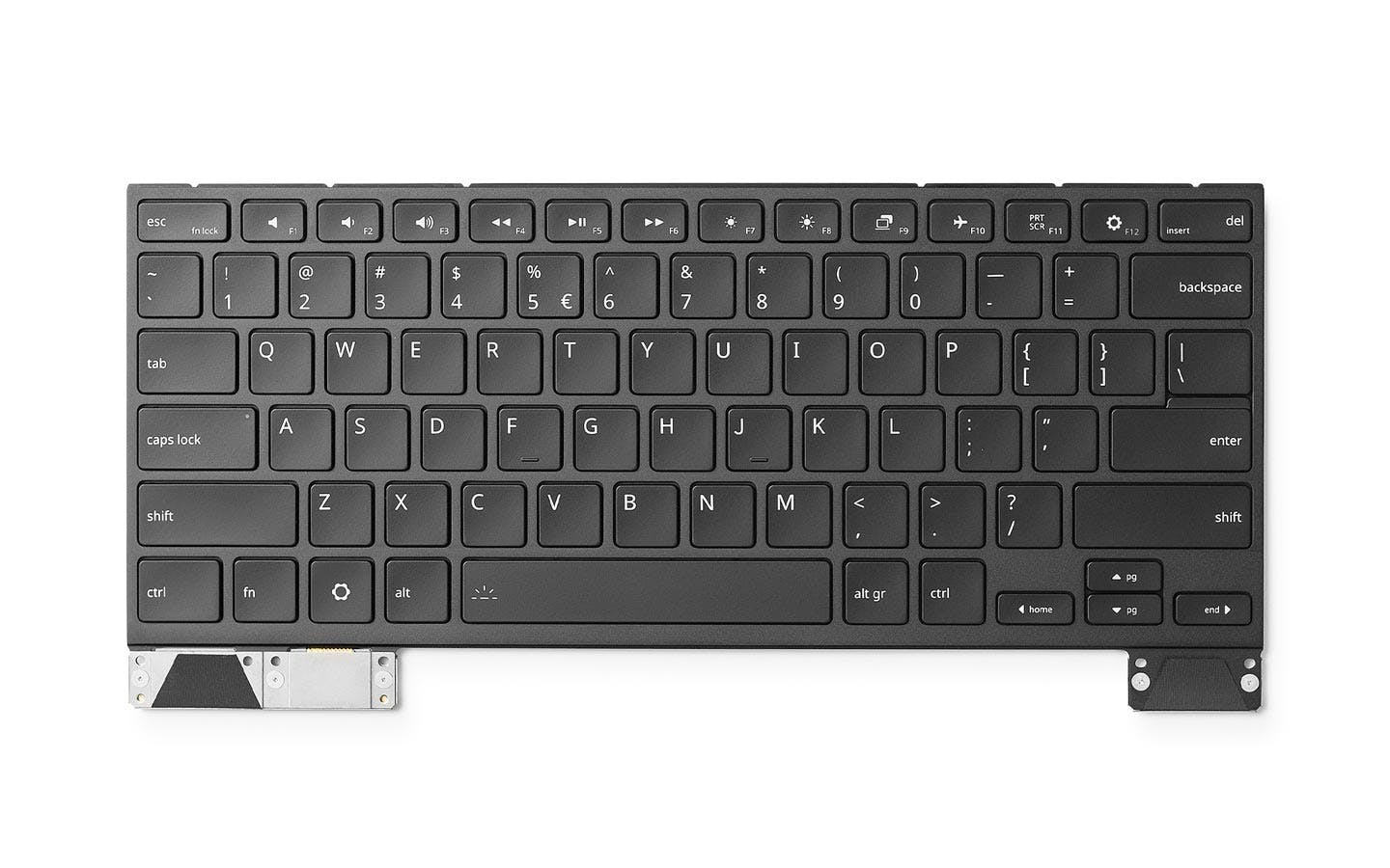 Top-down illustration of a Framework Laptop 16 keyboard module.