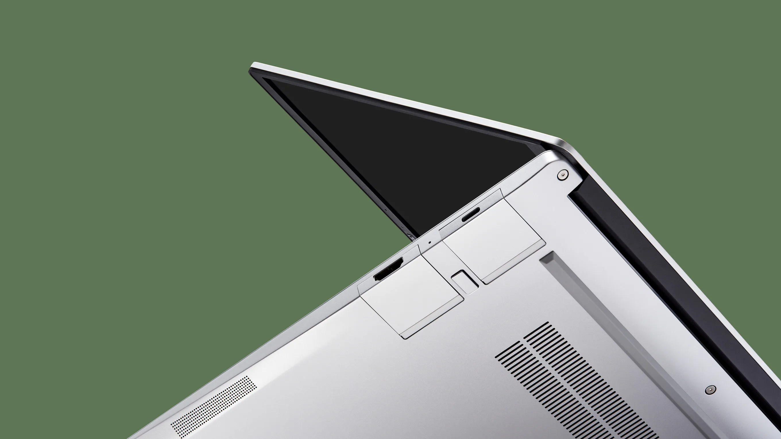 A bottom-up shot of Framework Laptop 13