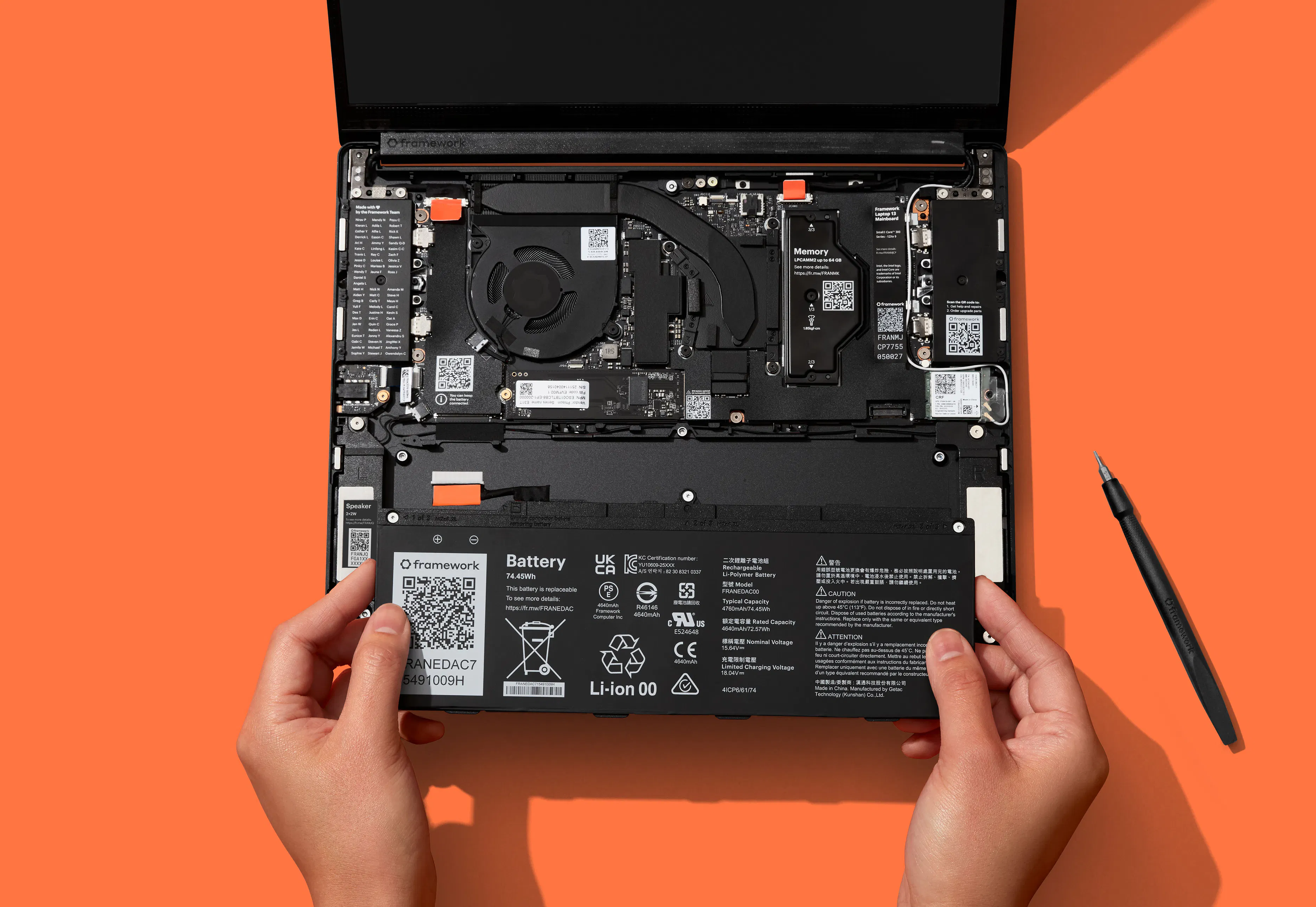 Framework Laptop 13 Pro Battery installation