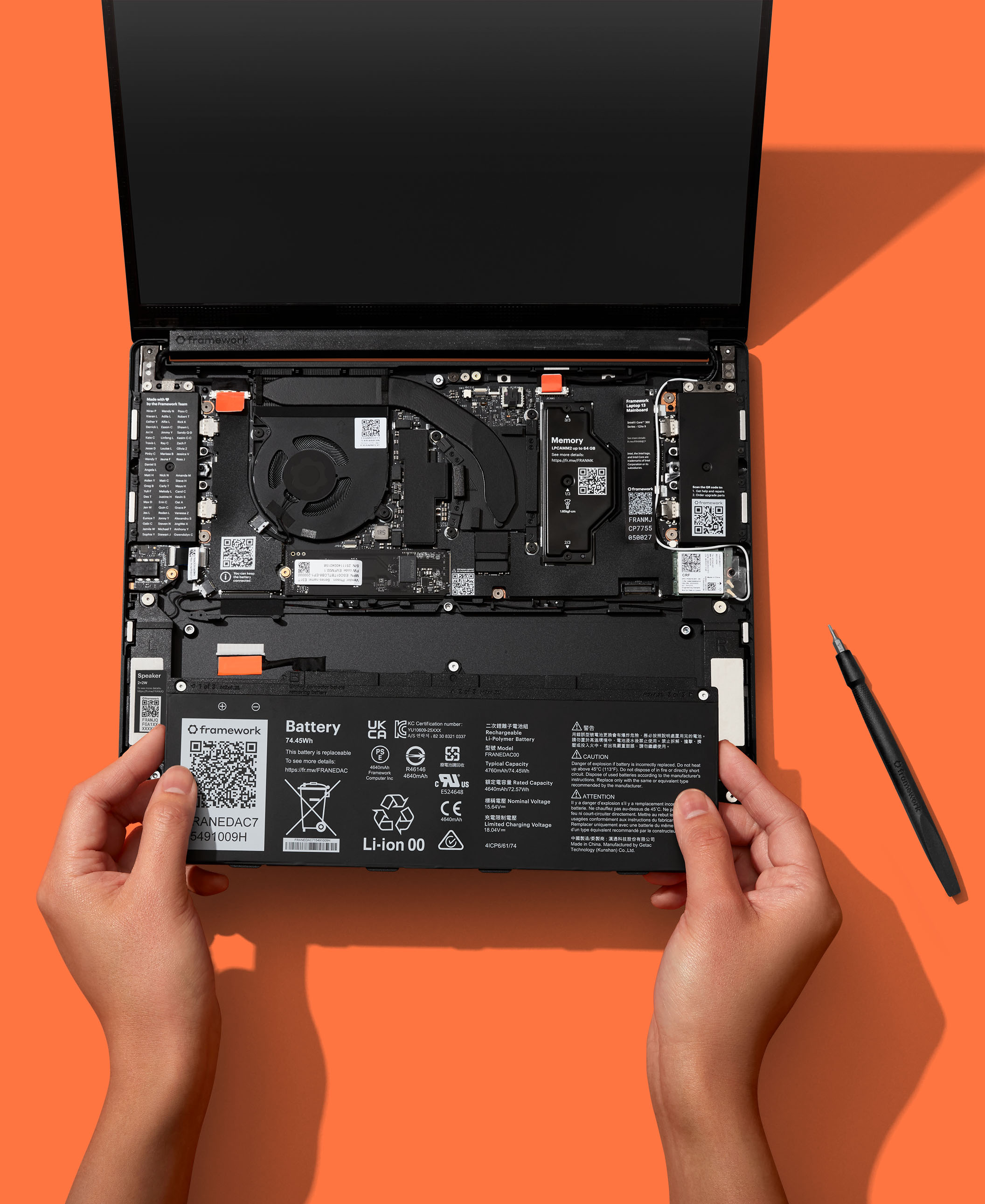 Framework Laptop 13 Battery Install