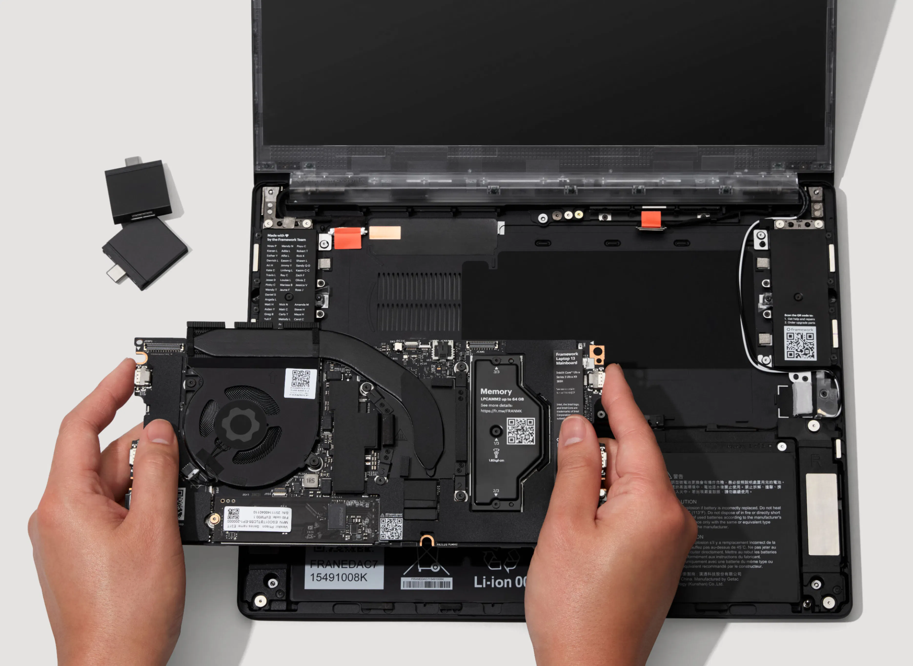 Mainboard above Laptop 13 Pro