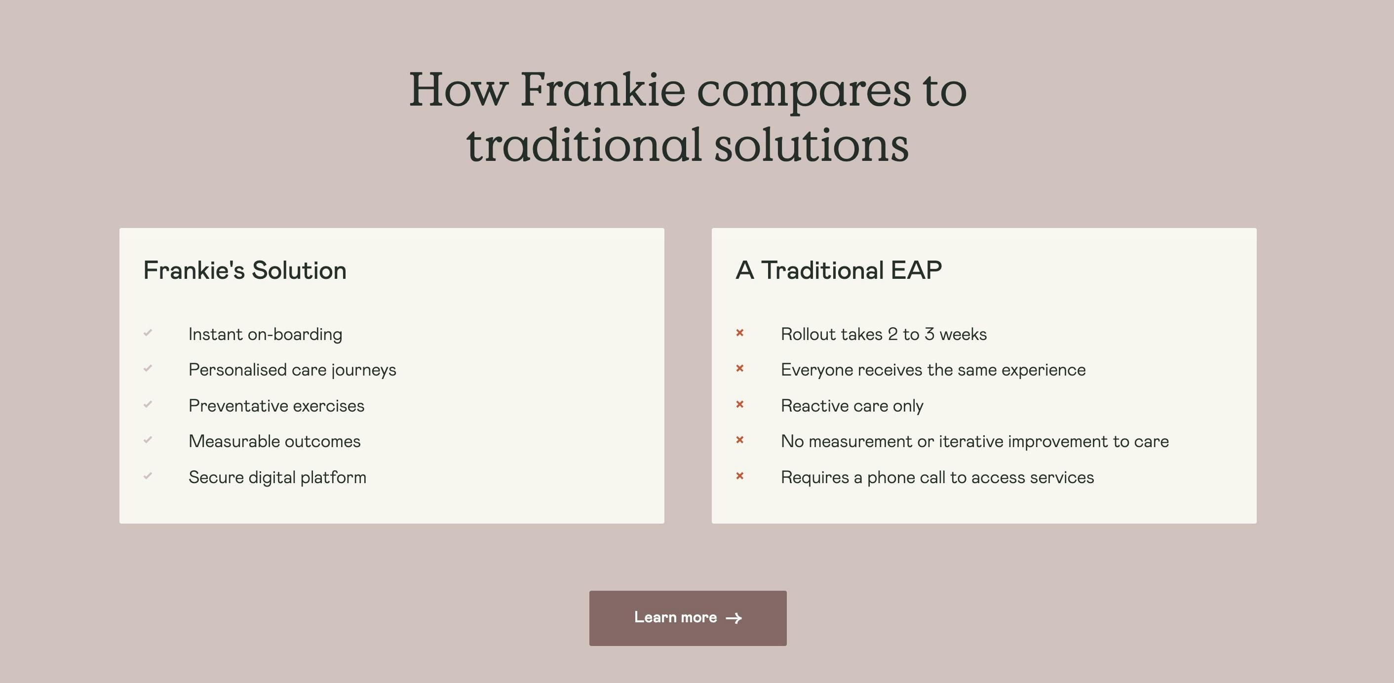 Frankie Health vs EAP