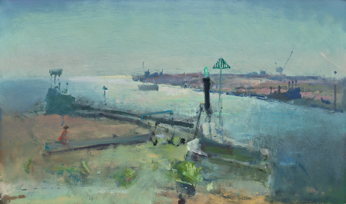 Rye Harbour Entry, 12" x 20"