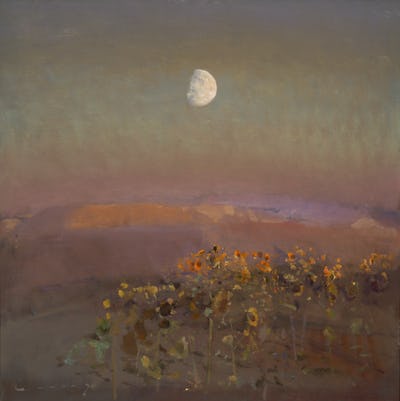 Moonrise, near Sienna, 24" x 24"